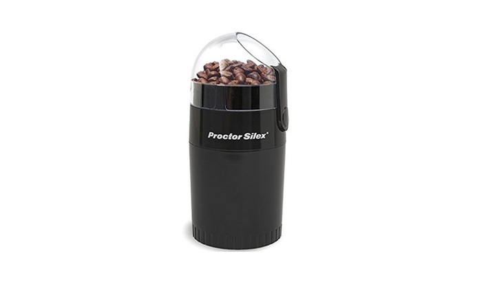 Proctor Silex Fresh Grind 4oz Electric Coffee Grinder for Beans, Spices and  More, Retractable Cord, Stainless Steel Blades, Black