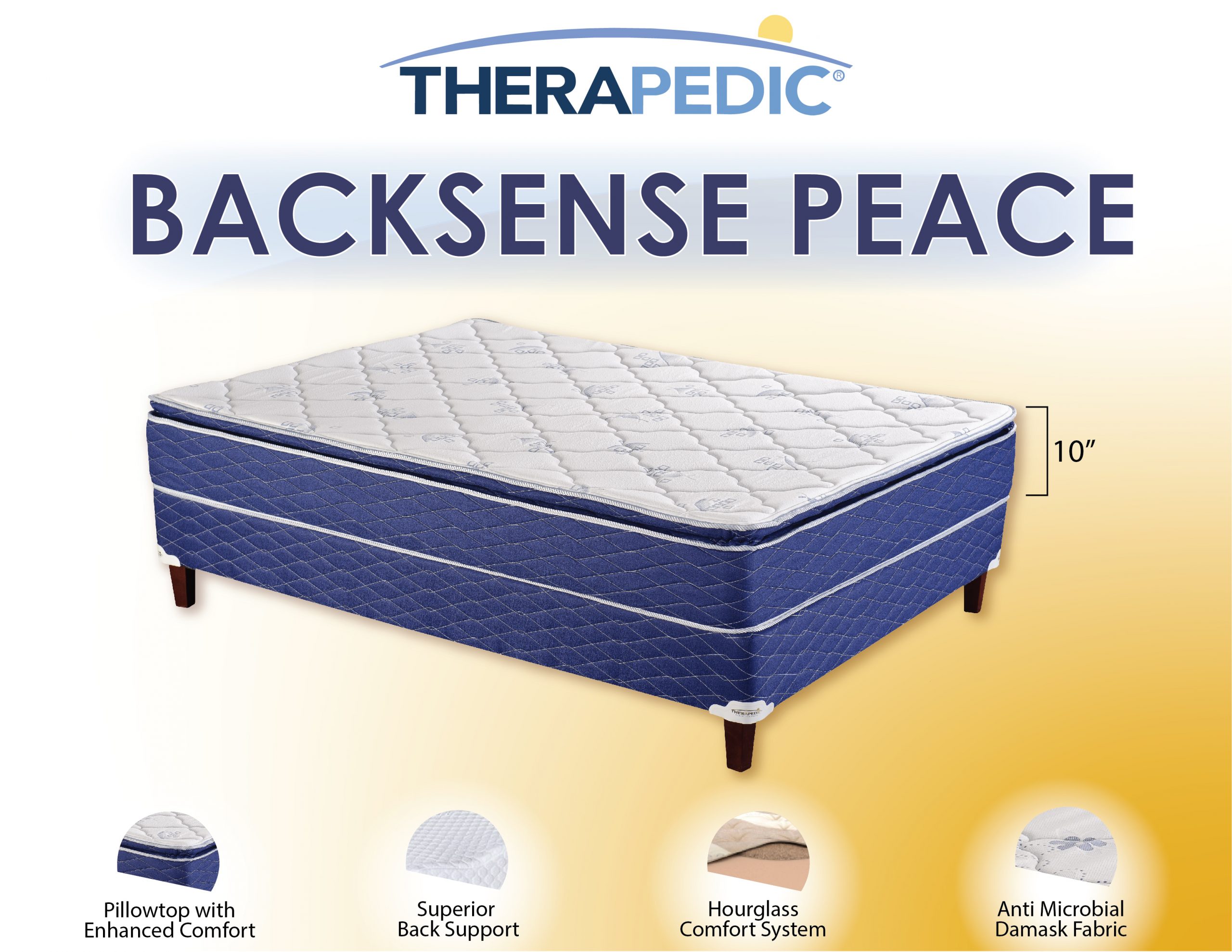 therapedic backsense queen pillowtop mattress